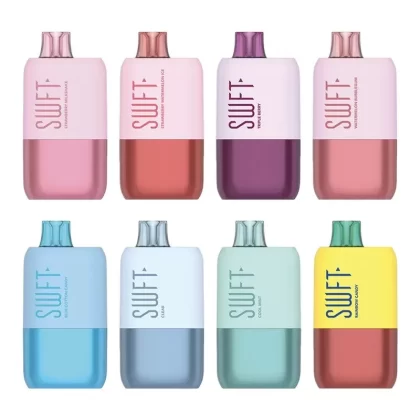 SWFT Icon Disposable Vape Kit 7500 Puffs (5%, 17ml) - flavor#Blue Cotton Candy>Clear>Rainbow Candy>Strawberry Watermelon Ice>Watermelon Bubble Gum>Triple Berry