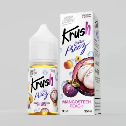 Drip Down Krush Extra Freeze – Mangosteen Peach 30ml (35/55 Mg) - Vapebar Pk