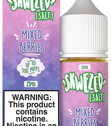 Skwezed SALT E-Liquid 30ml - Watermelon Strawberry ICE (Frozen Sweet Summer) / 25mg