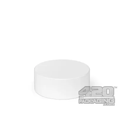 Child Resistant | Smooth Push Down & Turn Plastic Caps w/ Foil Liner | 38mm – Matte White – 320 Count