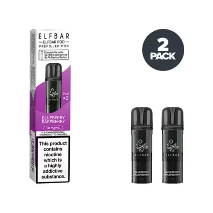 Blueberry Raspberry Elf Bar 600 Prefilled Pods - Ecigdepot