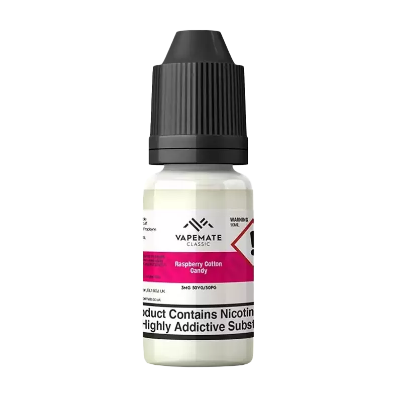 Vapemate Classic Raspberry Cotton Candy 10ml - 0mg (Discontinued)
