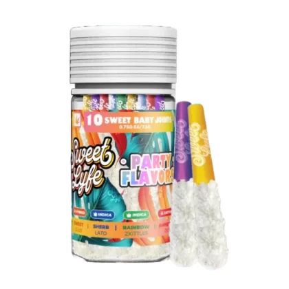 Sweet Lyfe Party Flavors THC-A Diamond Joints – 7.5g (10ct)