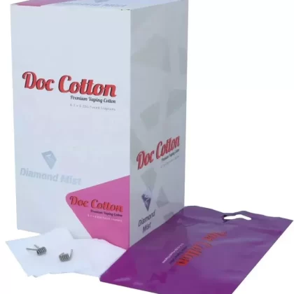Fused Clapton Diamond Mist Doc Cotton Pack - Number of Packs#1 Packet (2 Coils & 1 Cotton)>3 Packets (6 Coils & 3 Cotton)>5 Packets (10 Coils & 5 Cotton)>10 Packets (20 Coils & 10 Cotton)>20