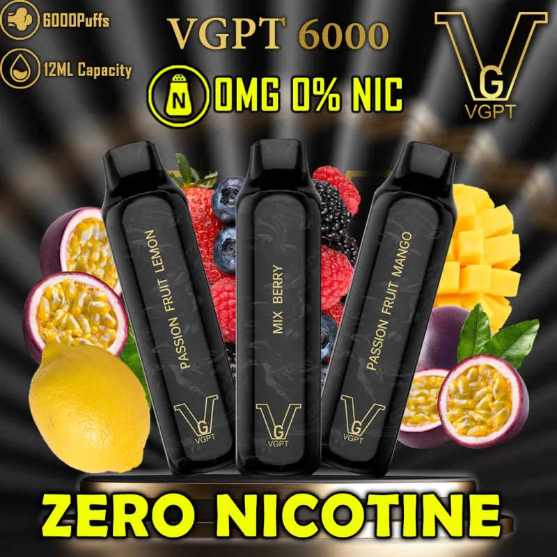 VGPT Disposable Vape Zero Nicotine - Watermelon Cherry / 0 mg