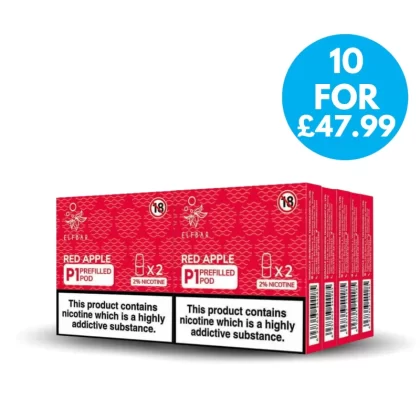 2% Elf Bar P1 Replacement Pods Multipack of 10 - Bamboo Aloe, Banana