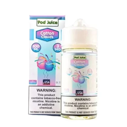 Cotton Clouds E-Liquid by Pod Juice - Size#100ml~Nicotine#3MG>6MG