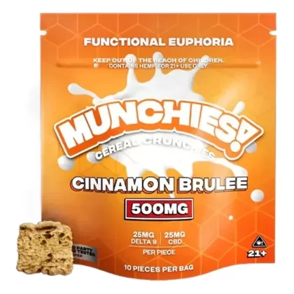 Cinnamon Brulee Munchies D9 Cereal Crunchies 500MG 10ct - Ejuicewarehouse