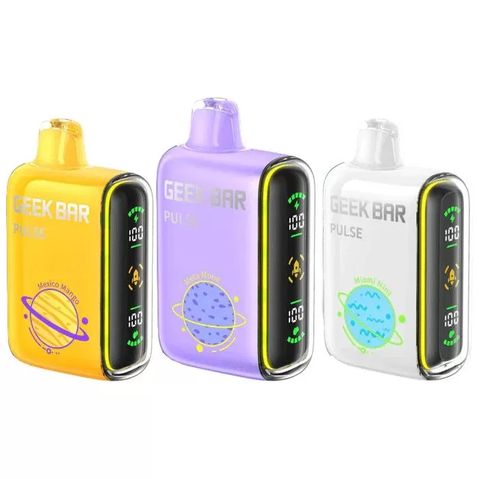 Geek Bar Pulse Disposable Vape - Flavor#Berry Bliss>Black Cherry>Blow Pop>Blue Razz Ice>Blueberry Watermelon>California Cherry>Cherry Bomb>Cool Mint>Crazy Melon>Dragon Melon>Drop Savers>Fcuk