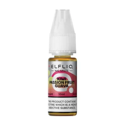 Elf Bar ElfLiq Kiwi Passionfruit Guava E Liquid 10ml - Nicotine Strength#20mg>10mg>5mg (7CF342)