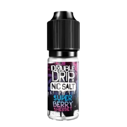 Double Drip Super Berry Sherbet Nic Salt Vape Juice - 10 Pack - Strength 10mg