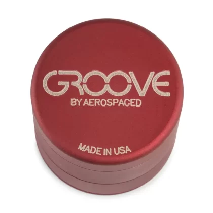 Groove by Aerospaced 2″ 4-Piece Grinder / Sifter - Color#Red>Black