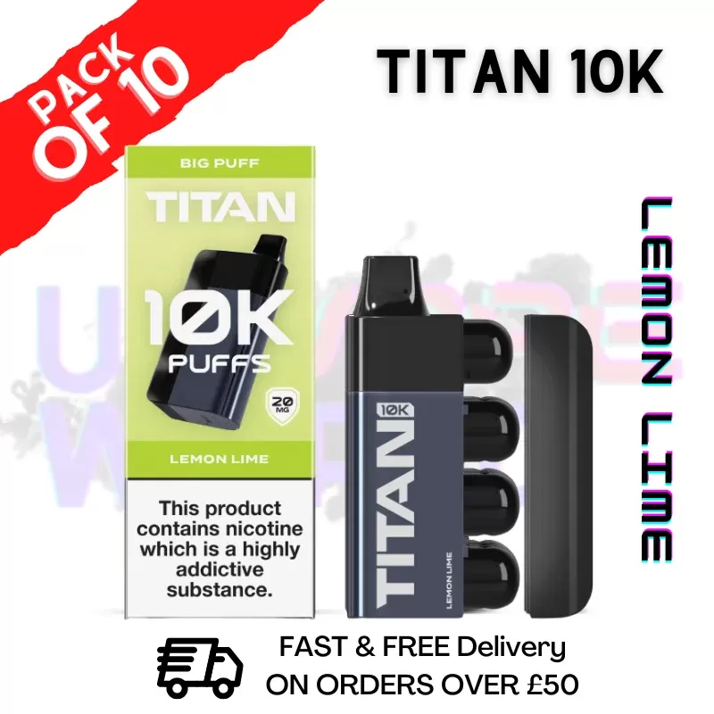 Lemon Lime – Titan 10K Prefilled Vape Kit Box Pack Of 10
