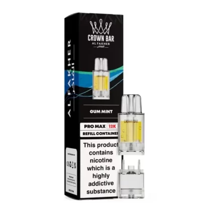 Al Fakher Crown Bar Pro Max 12K Prefilled Pod Gum Mint - Nicotine Strength#20mg
