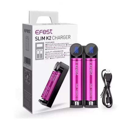 Efest Slim K2 Dual Battery Charger - Vapourdays Co