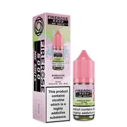 Firerose 5000 Nic Salts – Bubblegum Airways