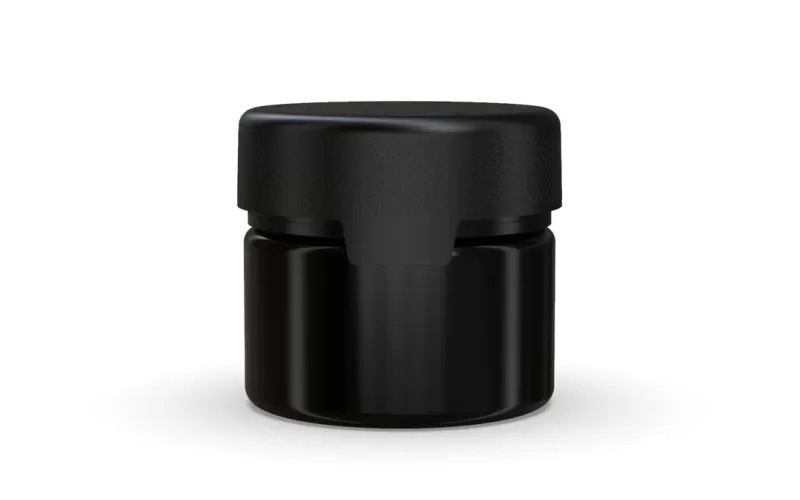 CHUBBY GORILLA | Child Resistant Black Plastic Aviator XL Container w/ Black Cap | 300mL – 10oz – 80 Count