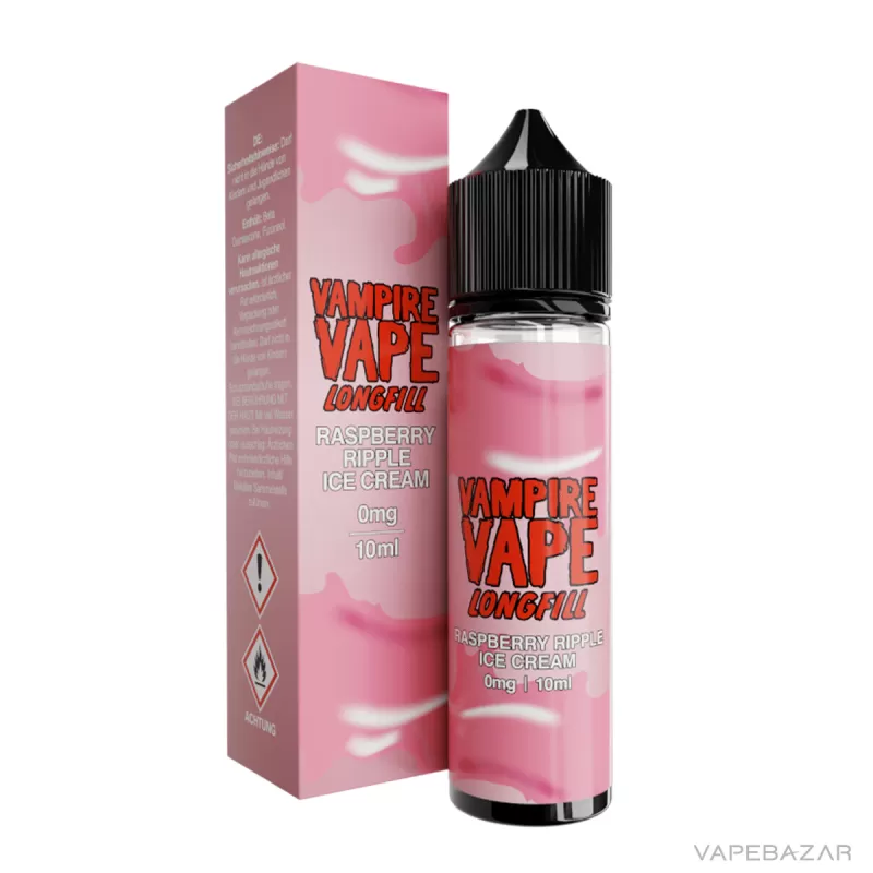 Vampire Vape Longfill Dessert – Raspberry Ripple Ice Cream 10ml - Himbeere / Eiscreme / Vanille - Image 3