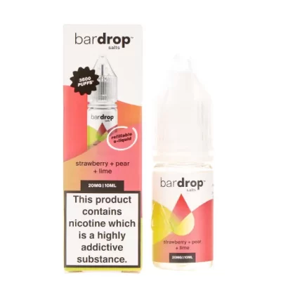 Strawberry Pear Lime Nic Salt E-liquid by Bar Drop - 20mg
