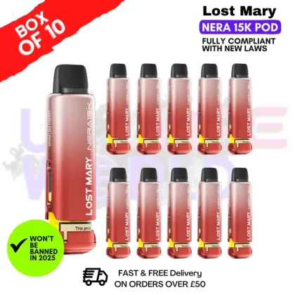 Raspberry Watermelon Lost Mary Nera15K REFIL Box OF 10