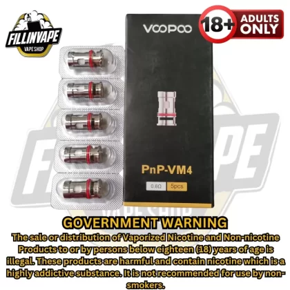 Voopoo PnP Series Coils - TM1 0.6 (20-25w) / 1pc, TM1 0.6 (20-25w) / 5pcs/pack