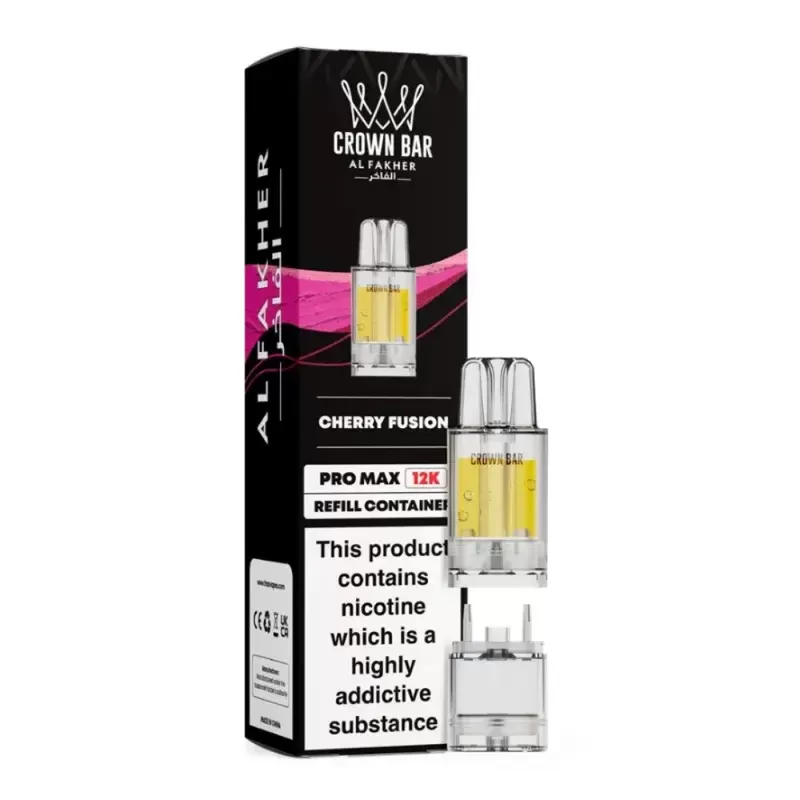 Al Fakher Crown Bar Pro Max 12K Prefilled Pod Cherry Fusion - Nicotine Strength#20mg