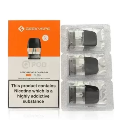 Geekvape Q Pod Cartridge Pack of 3 0.6Ω/0.8Ω/1.2Ω - Ohm#0.6Ω pods>0.8Ω pods>1.2Ω pods (2A4F4B)