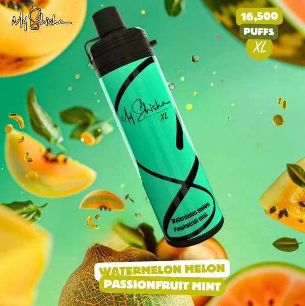 MY SHISHA XL DTL DISPOSABLE POD (16,500 PUFFS) - Watermelon Melon Passionfruit Mint / 3 mg - Image 3