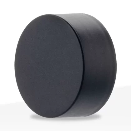 Child Resistant Plastic Caps | Smooth Matte w/ Foam Liner | 33mm – Black – 216 Count