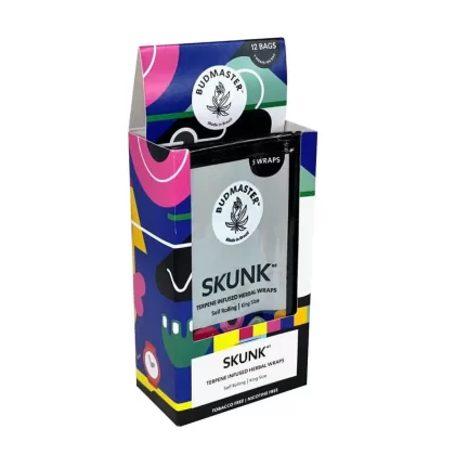 Budmaster Wraps Skunk - Packaging#12 Packs of 5 (60ct)>Single Pack of 5 (35C5DE)