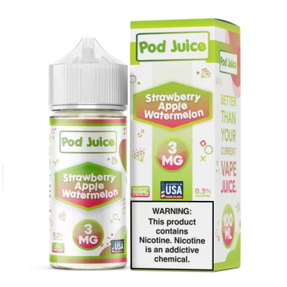 Pod Juice - Strawberry Apple Watermelon - 100ML E-Liquid - 0MG