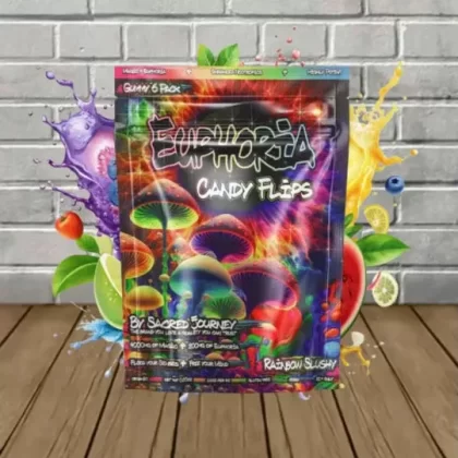 Sacred Journey Euphoria Candy Flips 4,200mg - flavor#Pink Lemonade>Strawberry Kiwi>Pineapple Mango>Blue Raspberry>Black Cherry>Orange Sherbet>Blueberry Limeade>Rainbow Slushy