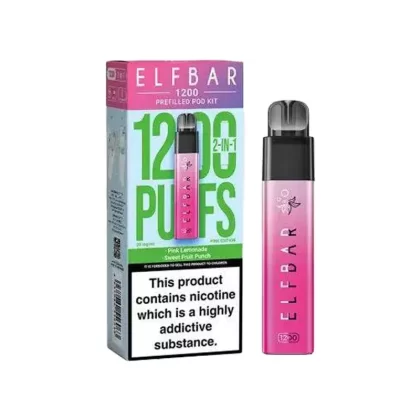 Elf Bar 1200 Pink Edition Pod Vape - Nicotine Strength#20mg (795A6A)