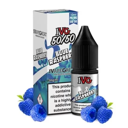 Blue Raspberry 50/50 E-Liquid by IVG - Nicotine Strength#3mg>6mg>12mg