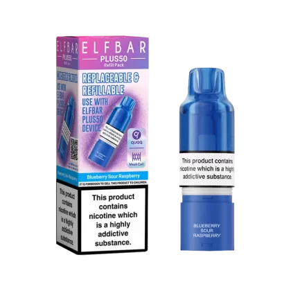 Blueberry Sour Raspberry ElfBar Plus 50 Refill Pack - Ecigwizard