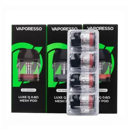 Vaporesso LUXE Q/Qs Replacement Pods - 4 x Luxe Q 0.6 Ohms