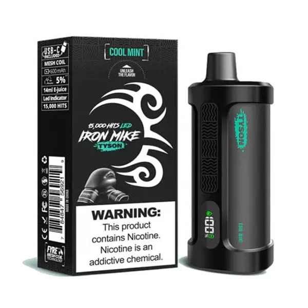 Tyson 2.0 Iron Mike 15K Disposable Device - 15,000 Puffs - Minty Melon - Image 2