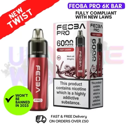 Fizzy Cherry Feoba Pro 6000 6K Puff Pod Kit