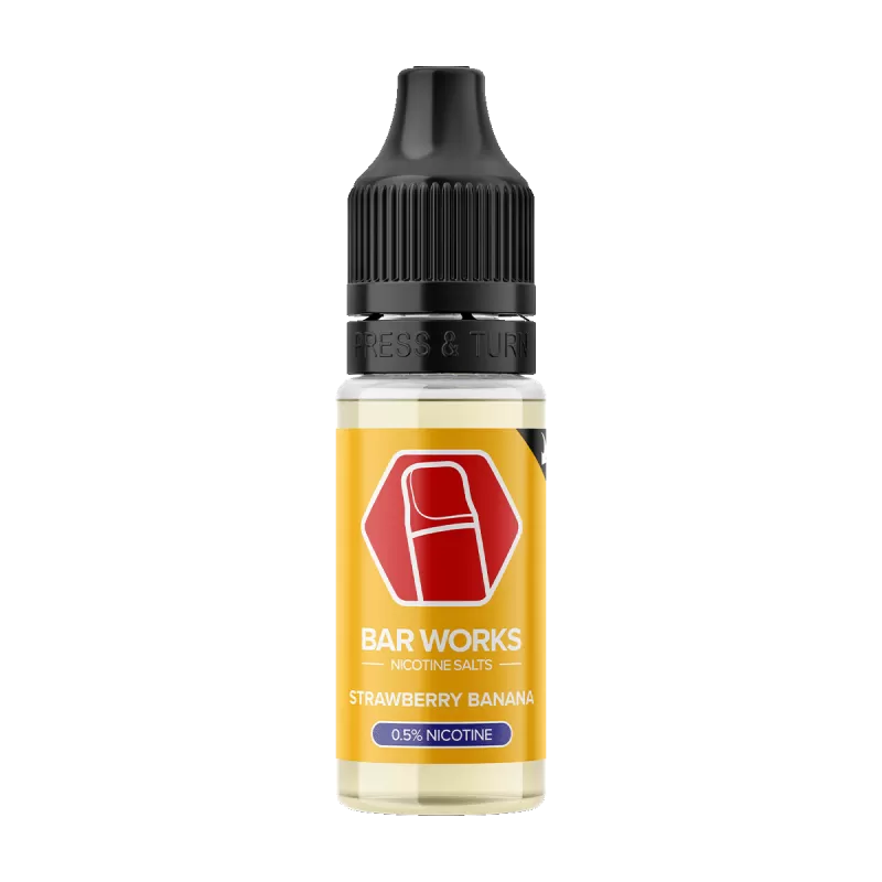 Strawberry Banana Nic Salt by Bar Works - 10ml - 10mg - Vape Product