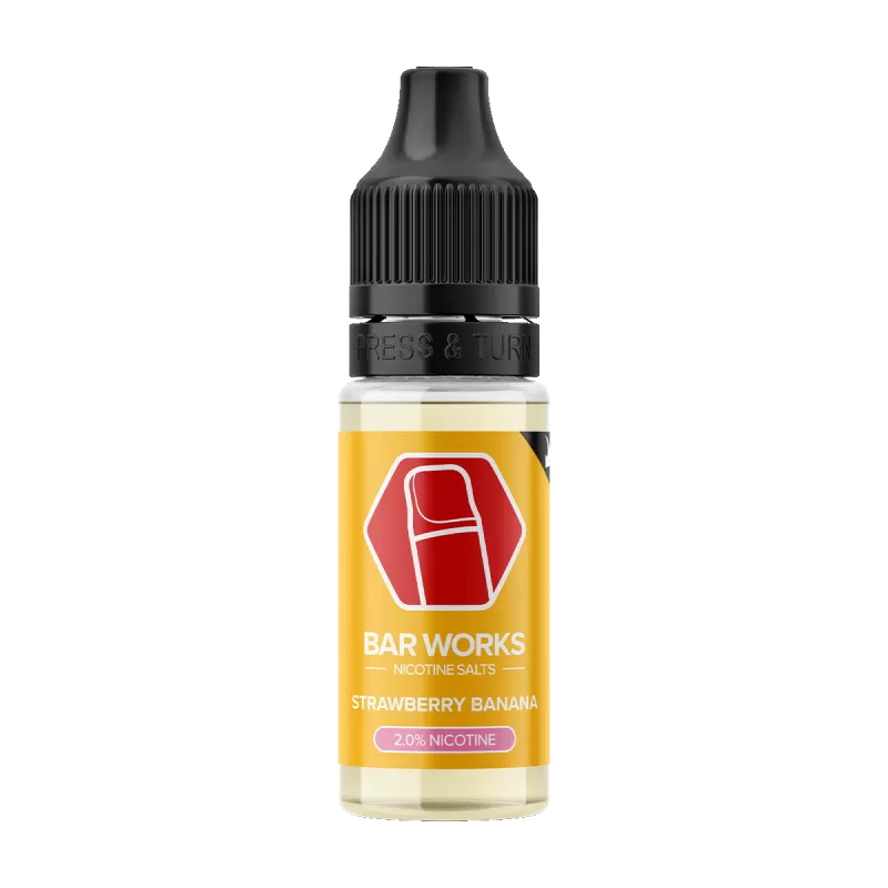 Strawberry Banana Nic Salt by Bar Works - 10ml - 10mg - Vape Product - Image 3