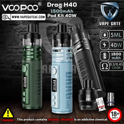 VOOPOO Drag H40 1500mAh Pod Kit (40W) - Snow Blue