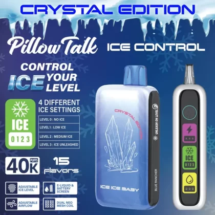 Pillow Talk Ice Control IC40000 "Crystal Edition" Disposable - 40000 Puffs - Strawberry Spritzer