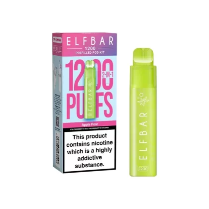 Elf Bar 1200 Apple Pear Prefilled Pod Vape - Nicotine Strength#20mg (28F7EC)