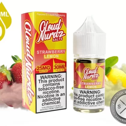 Strawberry Lemon by Cloud Nurdz Salts 30ml - Vape Product, Vape Product (8246F2)