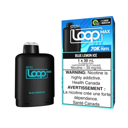 STLTH LOOP MAX Pod Pack - Blue Lemon Ice - 20 mg/mL (wholeseller) - Excise ON, 20 mg/mL (wholeseller) - Excise MB