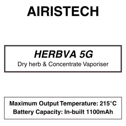Airistech Herbva 5G Dry Herb Vaporizer - Black, Red