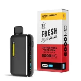 6000mg D8, THCP Vape Pen – Sunset Sherbet – Indica – 6ml – Fresh