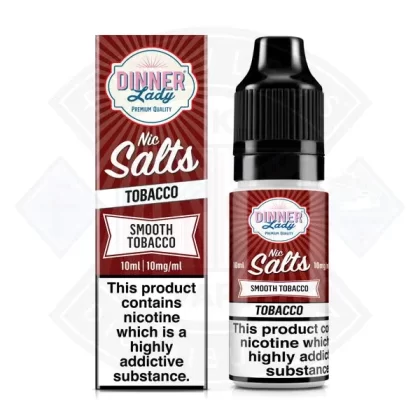 Dinner Lady Nic Salt – Tobacco – Smooth Tobacco 10ml - Strength#10mg>20mg>5mg