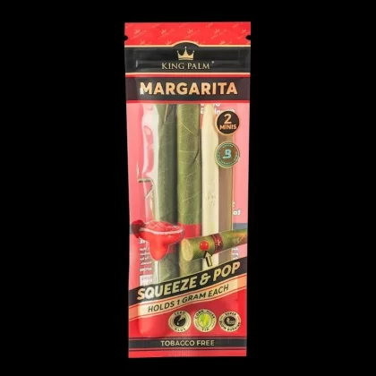 King Palm Squeeze & Pop Mini Size Pre-Rolls - Quantity#2 Packs>4 Packs>Full Box (20 Packs)~Flavor#Margarita>Banana Cream