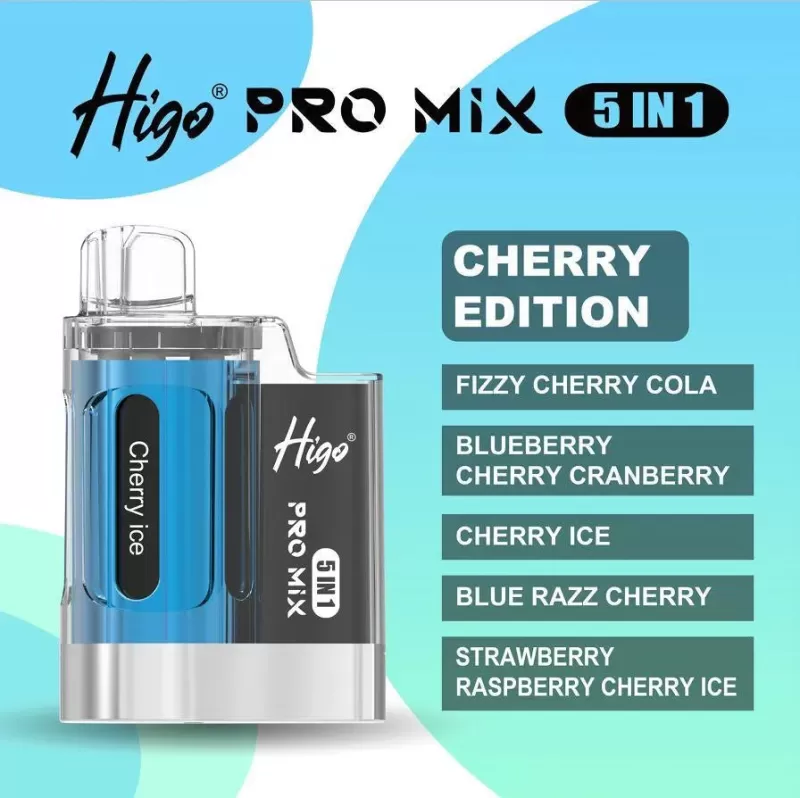 Higo Pro Mix 5 in 1 Prefilled Pod vape Kit - Raspberry Edition - Image 2